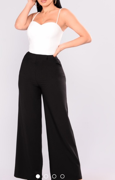 color block jumpsuit black and white